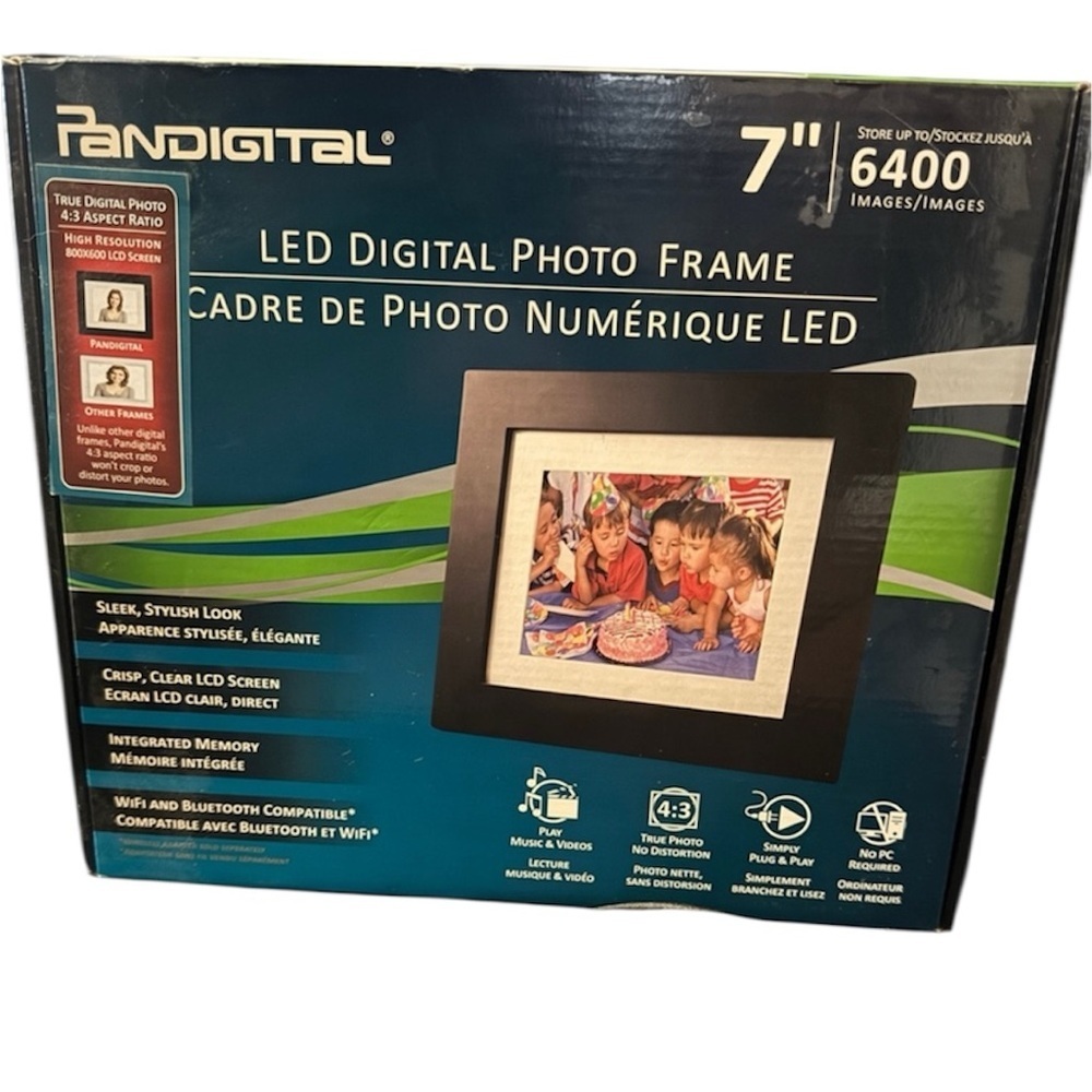 Pandigital Black LED Digital Photo Frame